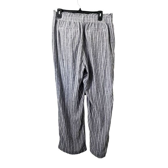 Briggs Striped Linen Blend Pull On Wide Leg Pants Size Large - Picture 2 of 5